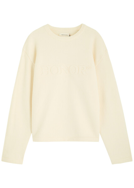  Honor The Gift Logo-embossed Knitted Jumper - Cream - S 