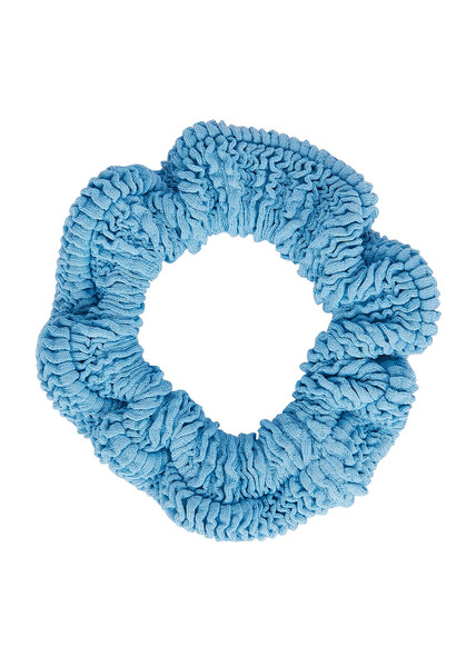  Hunza G Blue Seersucker Scrunchie - Light Blue 