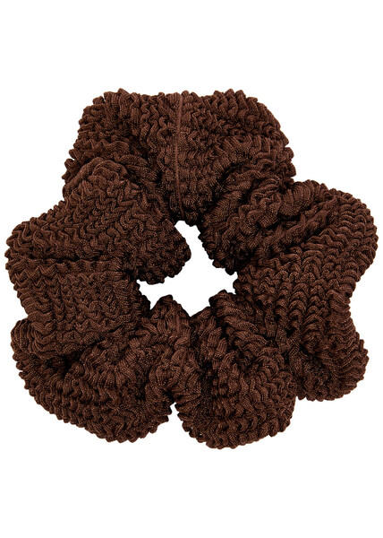  Hunza G Crinkle Scrunchie - Chocolate - One Size 