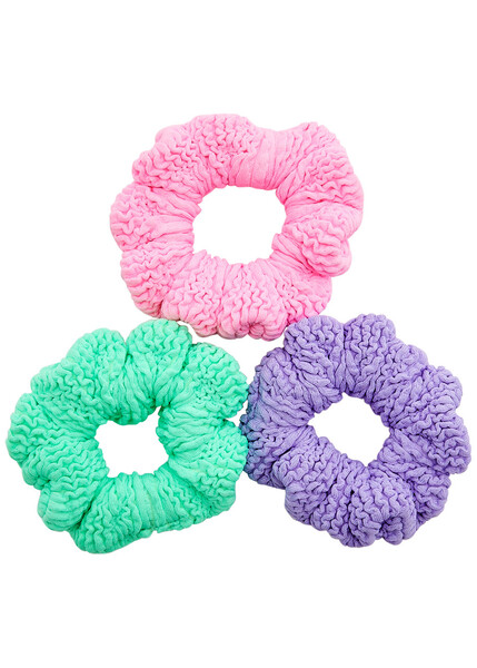  Hunza G Kids Seersucker Scrunchie - Set Of Three - Multicoloured 