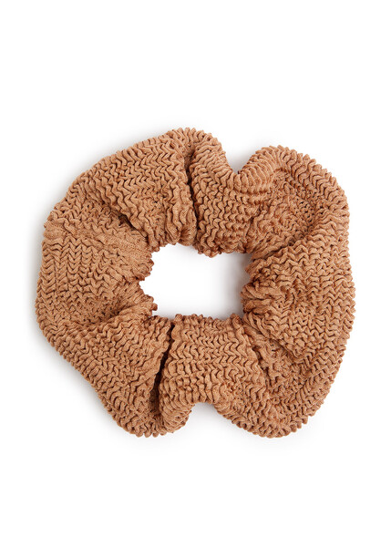  Hunza G Seersucker Scrunchie - Brown 