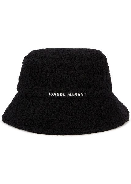  Isabel Marant Denji Faux Shearling Bucket Hat - Black - M 