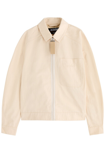  Jacquemus Le Blouson Linu Logo Nylon Jacket - Beige - 48 (it48 / M) 