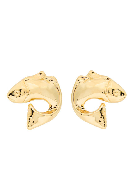  Jacquemus Les Boucles Poisson Fish Drop Earrings - Gold - One Size 