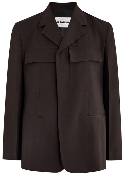  Jil Sander Wool Blazer - Brown - 46 (it46 / S) 