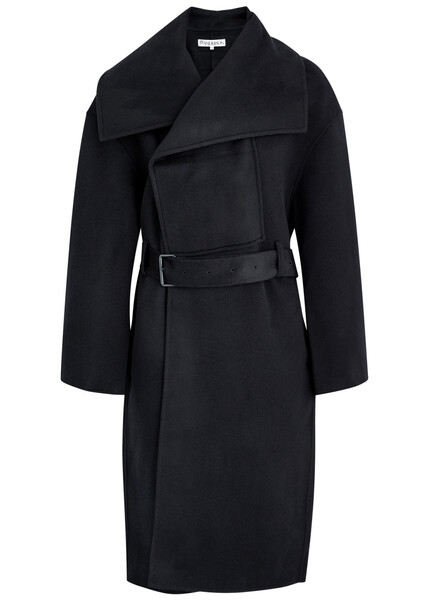  Jw Anderson Belted Wool Coat - Navy - L 