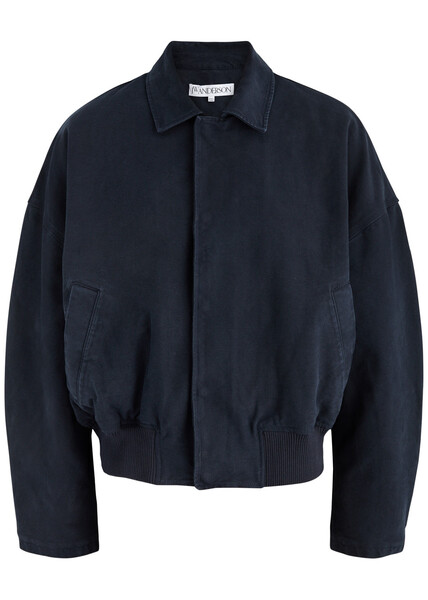  Jw Anderson Cotton-canvas Bomber Jacket - Navy- S 