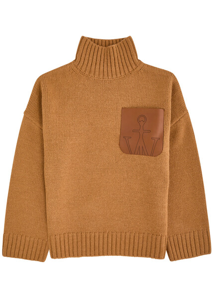  Jw Anderson Logo Wool-blend Jumper - Orange - M 
