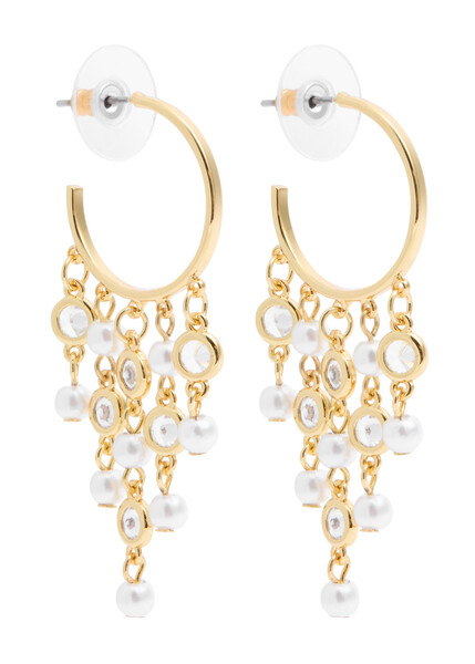  Kenneth Jay Lane Fringe-embellished Hoop Earrings - Gold - One Size 