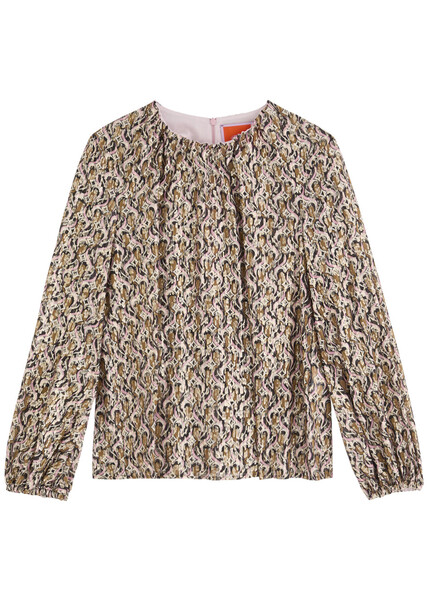  La Double J Charming Printed Silk-blend Blouse - Multicoloured - M (uk12 / M) 