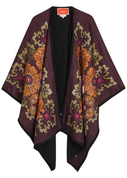  La Double J Patterned-intarsia Wool Poncho - Multicoloured - One Size 