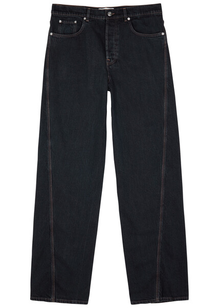  Lanvin Twisted Straight-leg Jeans - Dark Brown - W32 