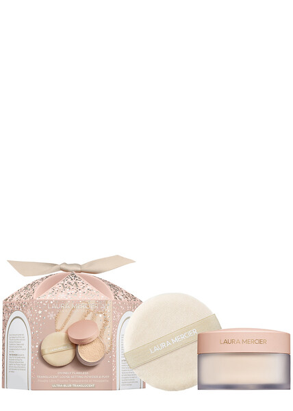  Laura Mercier Divinely Flawless Ultra Blur Translucent Loose Setting Powder & Velour Puff - Ult Blur Translucent 