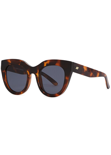  Le Specs Air Heart Tortoiseshell Oversized Sunglasses - Brown - One Size 