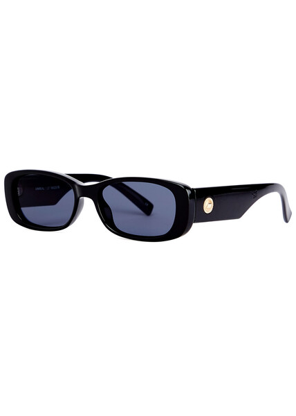  Le Specs Unreal Black Rectangle-frame Sunglasses 