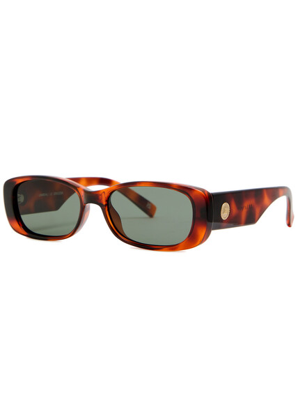  Le Specs Unreal! Rectangle-frame Sunglasses - Brown Havana - One Size 
