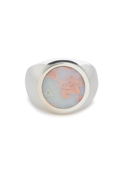  Legier Stone-embellished Signet Ring - Pink - 6 (l 1/2) 