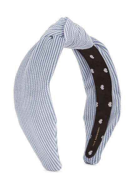  Lele Sadoughi Blue Houndstooth Velvet Headband 