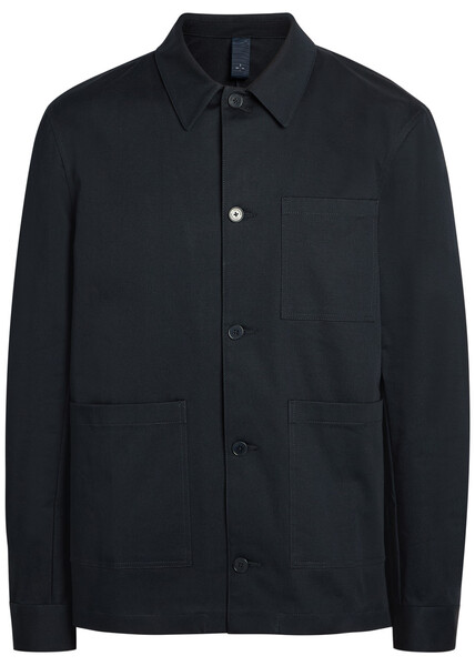  Lestrange Coach Patch Pocket Stretch-cotton Overshirt - Navy - L 