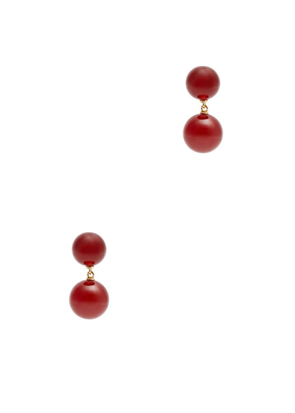  Lie Studio The Hannah Drop Earrings - Red - One Size 