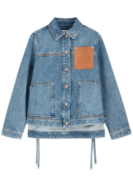  Loewe Anagram-debossed Denim Jacket - 36 (uk8 / S) 
