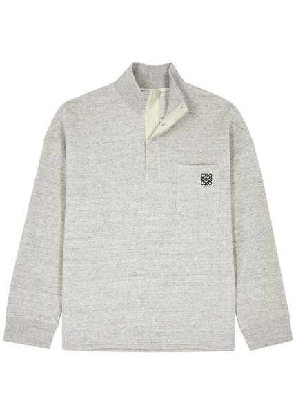  Loewe Anagram-embroidered Cotton Sweatshirt - Grey - M 