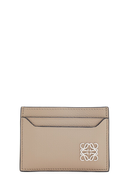  Loewe Anagram Leather Card Holder - Sand 