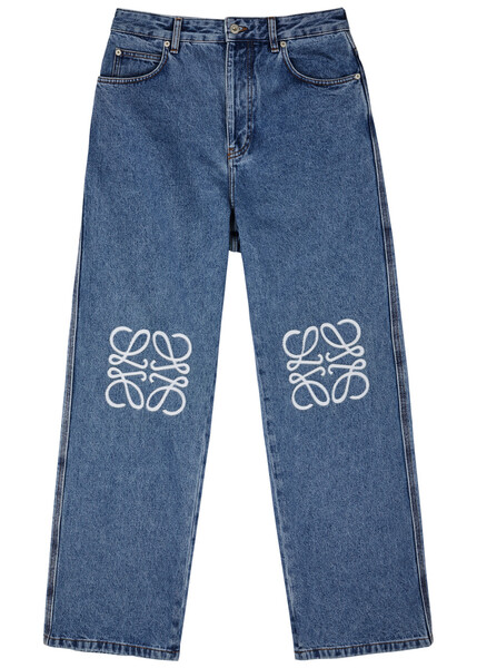  Loewe Anagram Wide-leg Jeans - Blue - 50 
