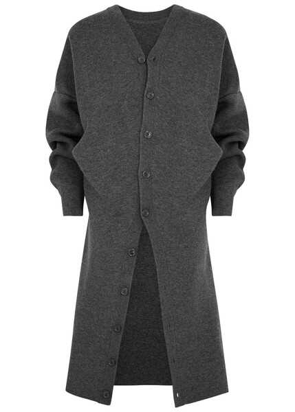  Loewe Draped Wool-blend Coat - Dark Grey - S (uk8-10 / S) 