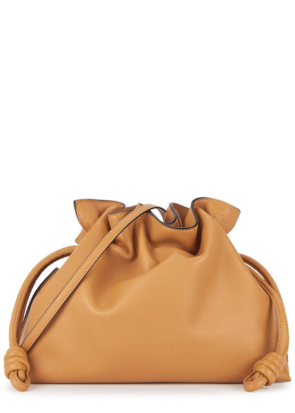  Loewe Flamenco Small Leather Clutch - Tan - One Size 