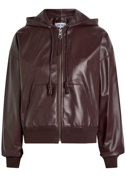  Loewe Hooded Leather Jacket - Brown - 40 (uk12 / M) 