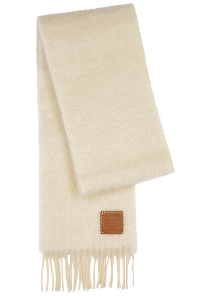  Loewe Mohair-blend Scarf - White 