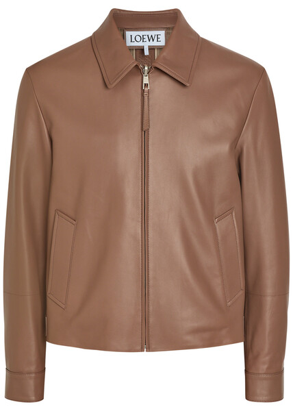  Loewe Nappa Leather Jacket - Taupe - 48 (it48 / M) 