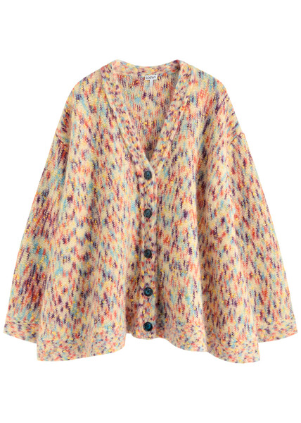  Loewe Patterned-intarsia Wool-blend Cardigan - Multicoloured 1 - S (uk8-10 / S) 