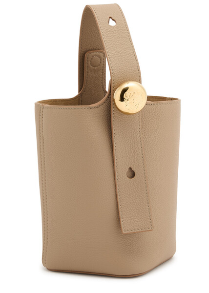  Loewe Pebble Mini Leather Bucket Bag - Sand - One Size 