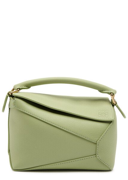  Loewe Puzzle Edge Mini Leather Cross-body Bag - Light Green - One Size 
