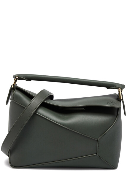  Loewe Puzzle Edge Small Leather Top Handle Bag - Green - One Size 
