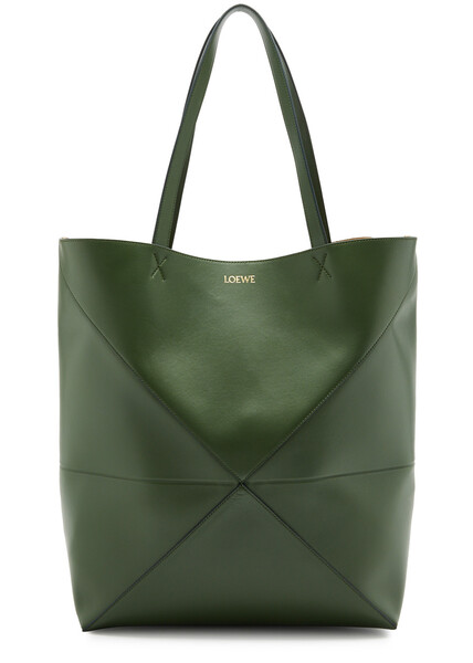  Loewe Puzzle Large Leather Tote - Green - One Size 