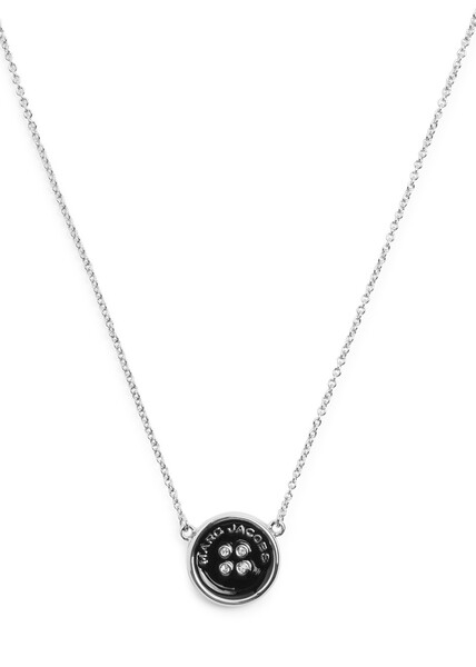 Marc Jacobs The Button Necklace - Black And Silver - One Size 
