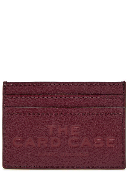  Marc Jacobs The Card Case Grained Leather Card Holder - Burgundy - One Size 