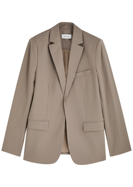  Matteau Wool-blend Blazer - Taupe - 2 (uk 8 / S) 