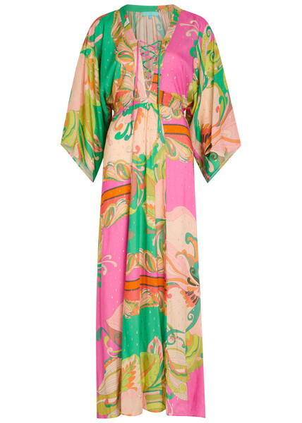  Melissa Odabash Natalie Printed Woven Midi Dress - Multicoloured - One Size 