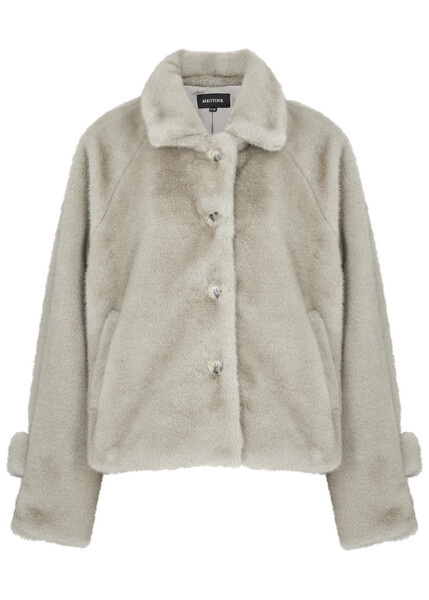  Meotine Kelly Faux Fur Jacket - Grey - S/m (uk10-12 / M) 