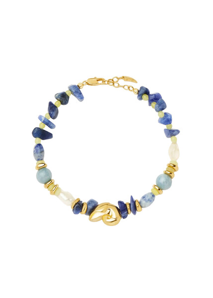  Missoma Shell Statement Multi Beaded Bracelet - Multicoloured - S 