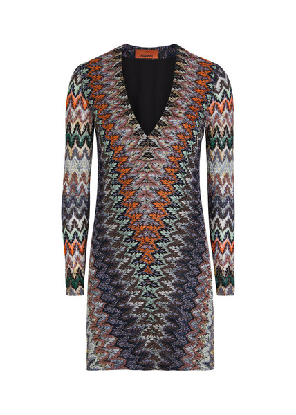  Missoni Patterned Fine-knit Mini Dress - Multicoloured - 40 (uk8 / S) 