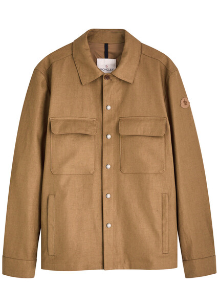  Moncler Callaqui Linen-blend Overshirt - Camel - 1 (uk36 / S) 