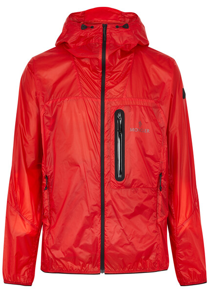  Moncler Diadem Hooded Shell Jacket - Red - 4, Men's Designer Shell Jacket, Male - 4 