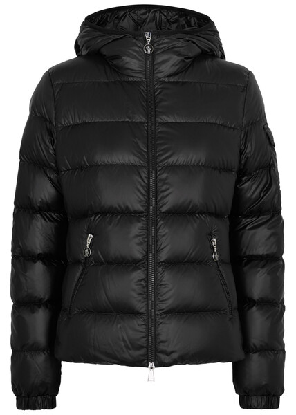  Moncler Gles Hooded Quilted Shell Jacket - Black - 3 