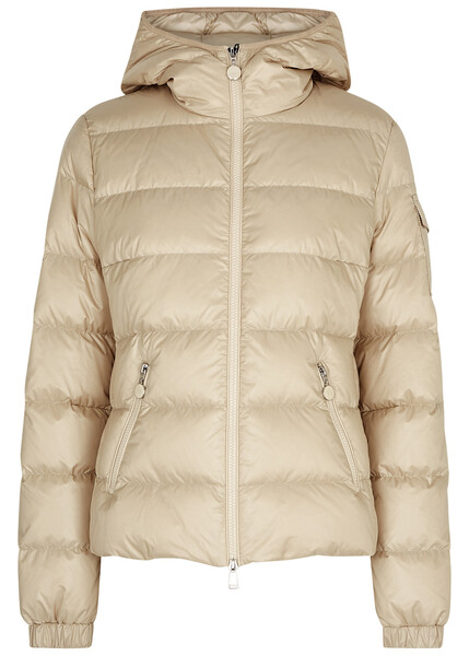  Moncler Gles Hooded Quilted Shell Jacket - Ivory - 2 