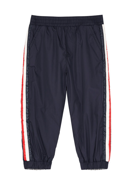  Moncler Kids Navy Striped Shell Sweatpants - 18 Months 